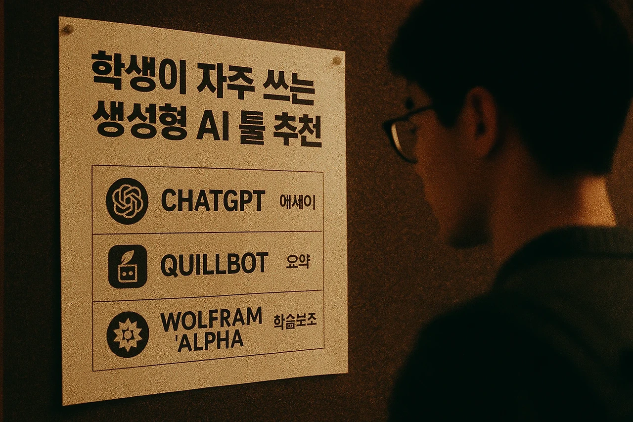 학생이 자주 쓰는 생성형 AI 툴 추천 (에세이, 요약, 학습보조)