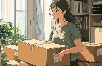 가족들과 이사하는 장면