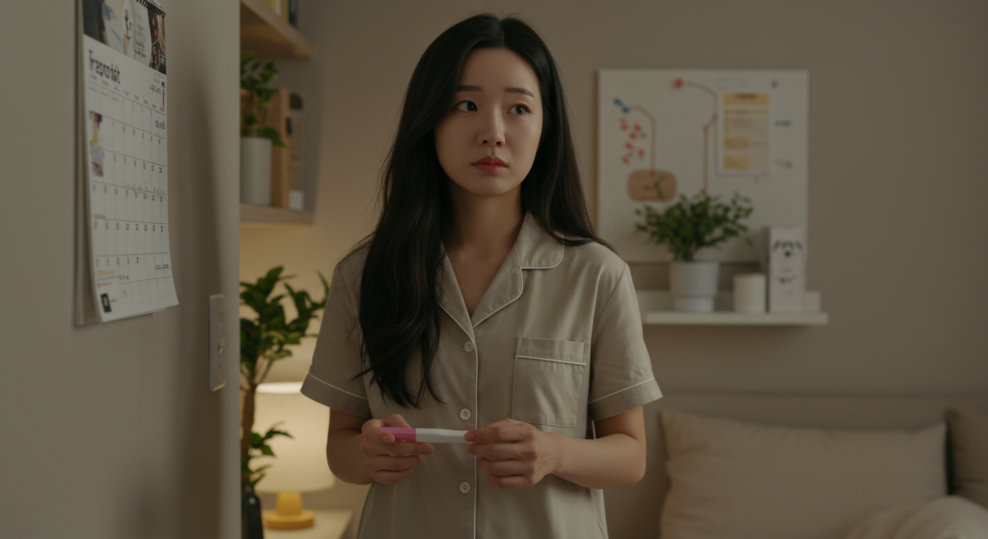 착상혈 시기&middot;양&middot;색상 비교표, 임신 테스트 시기