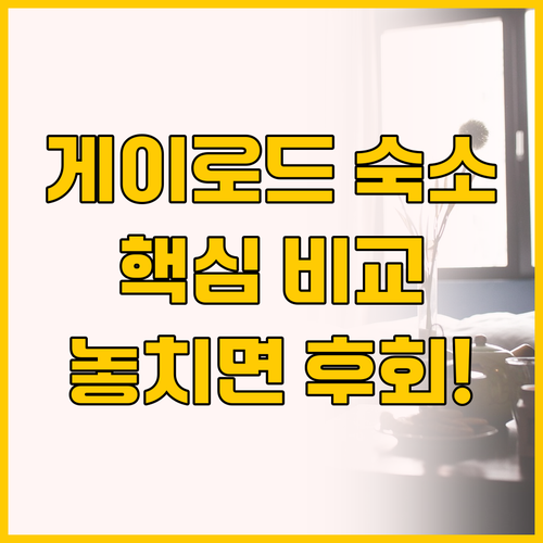 미시간 게이로드 숙소 고민 끝 Hol..