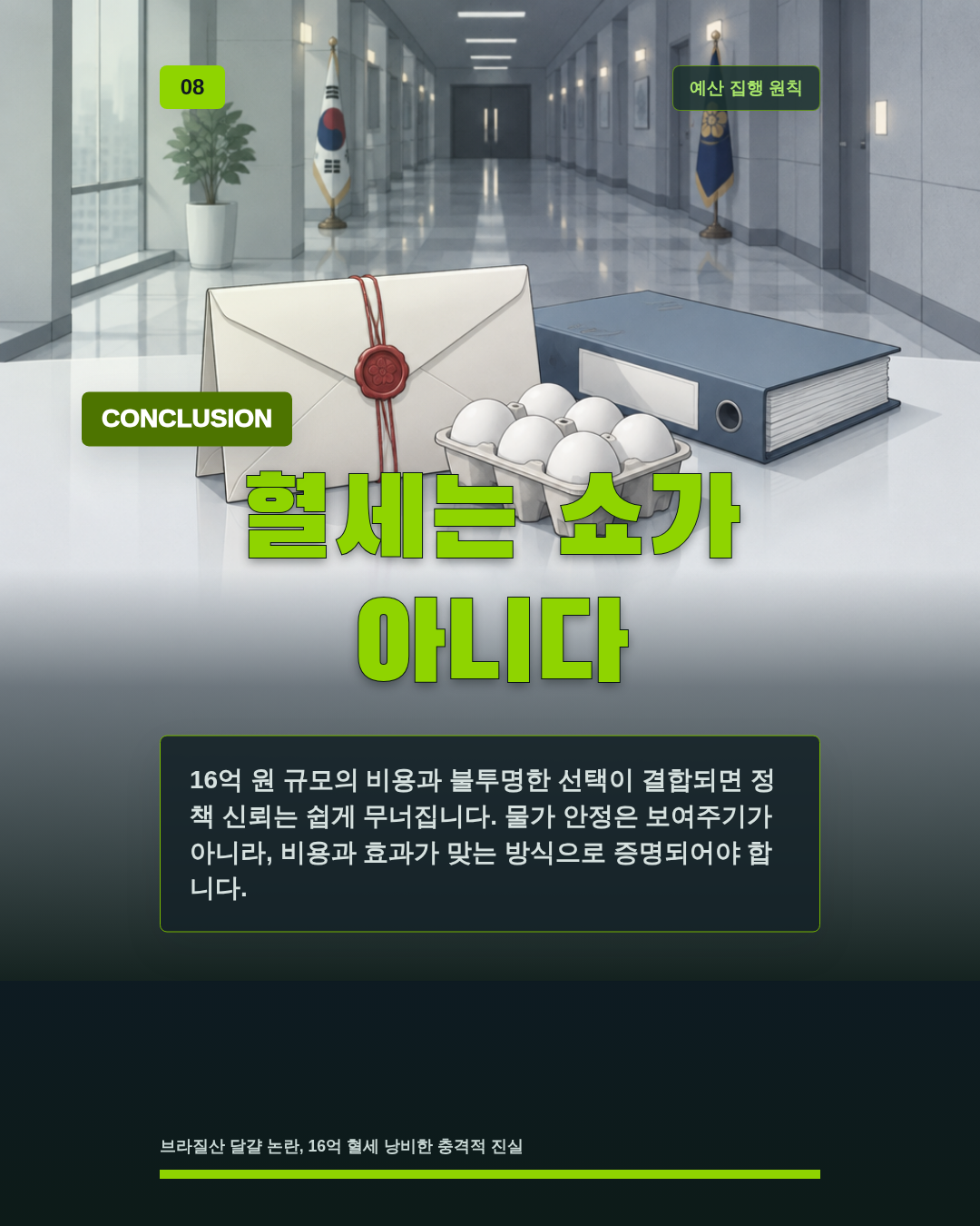 혈세는 쇼가 아니다