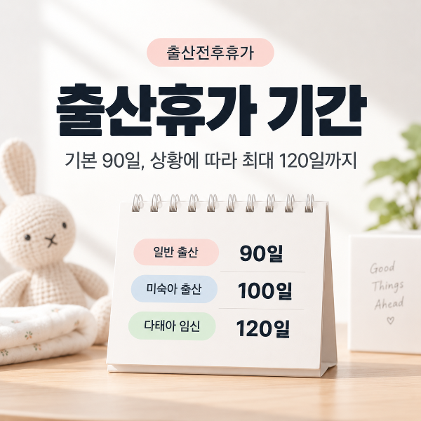출산휴가 기간 안내 캘린더
