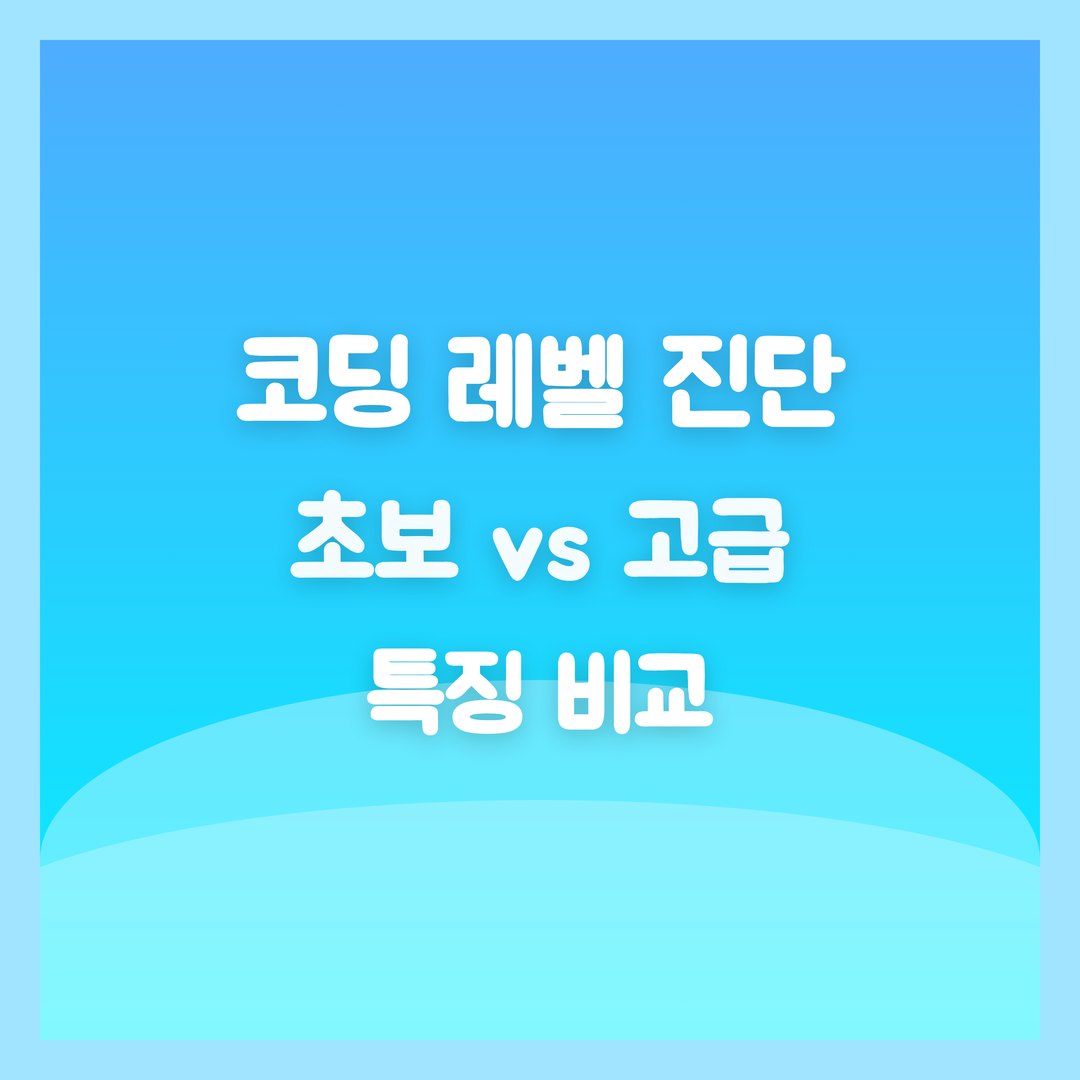 코딩 레벨 진단, 초보 vs 고급 사용자 특징 완벽 비교