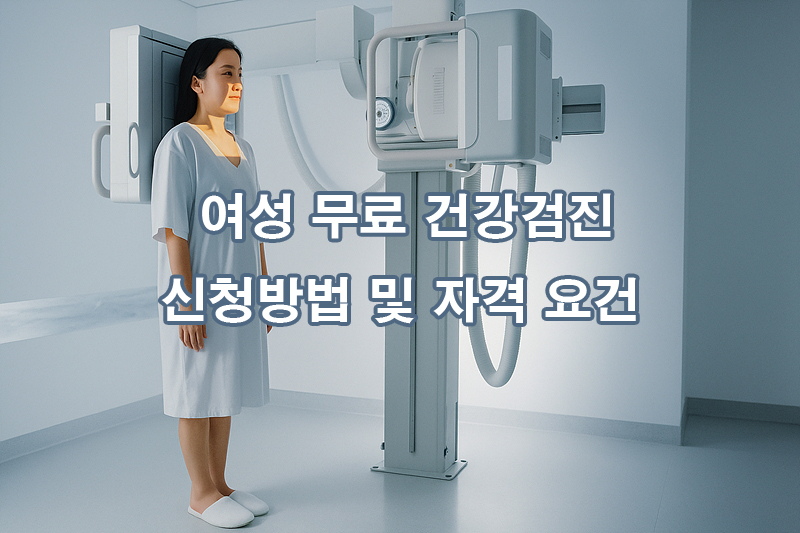 여성 무료 건강검진 신청방법