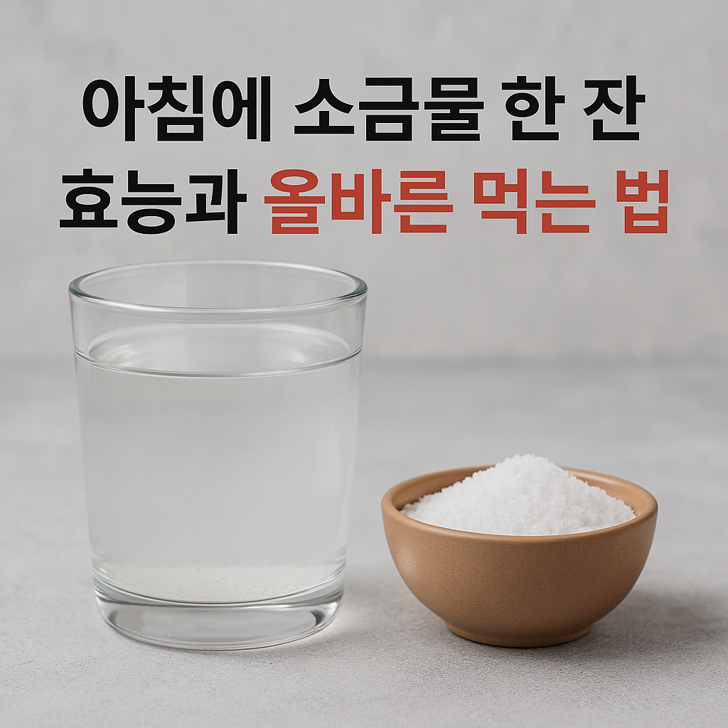 아침 공복 소금물 효과! 디톡스, 면역력 강화, 갱년기 건강까지!