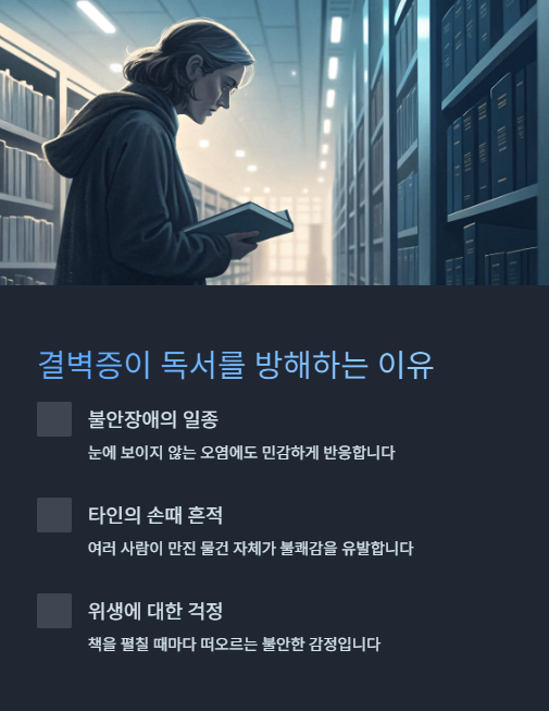 결벽증이 독서를 방해하는 이유