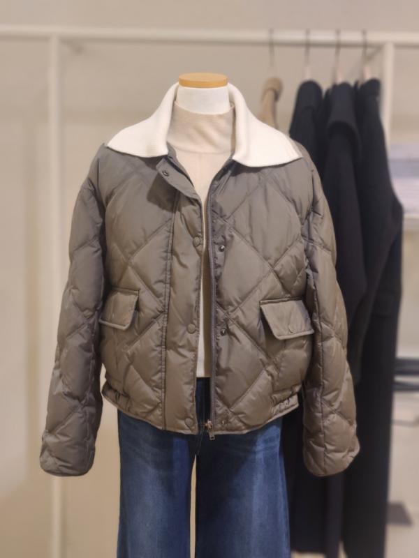 ZOOC 주크 NEW 니트카라 퀄팅 경량 구스패딩- Z224PSG188