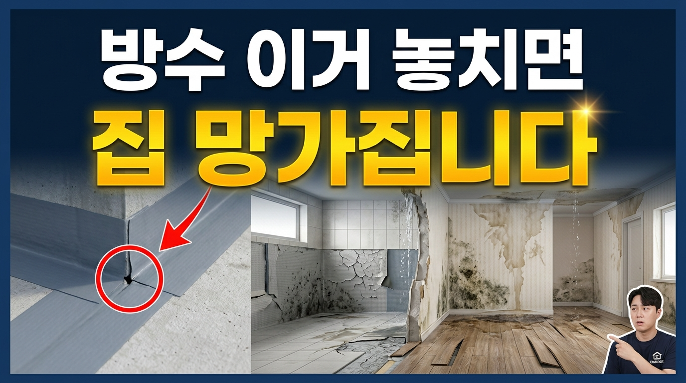 방수 제대로 않하면 집이 망가짐