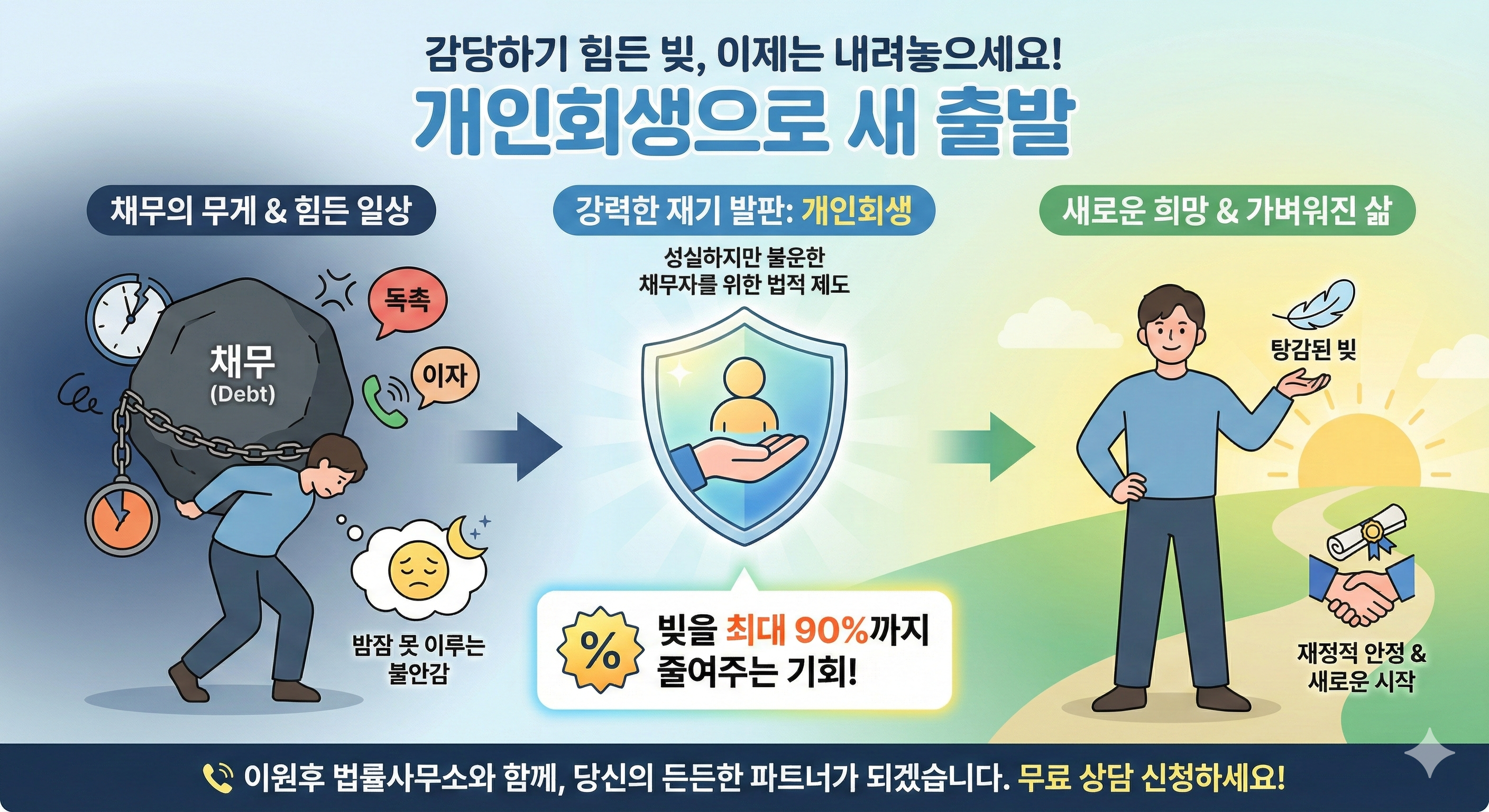 빚 90% 탕감, 정말 가능할까? 나만 모르면 손해 보는 개인회생 자격 요건 (2026 업데이트)