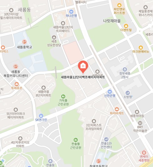 새뜸마을12단지아파트 위치 지도