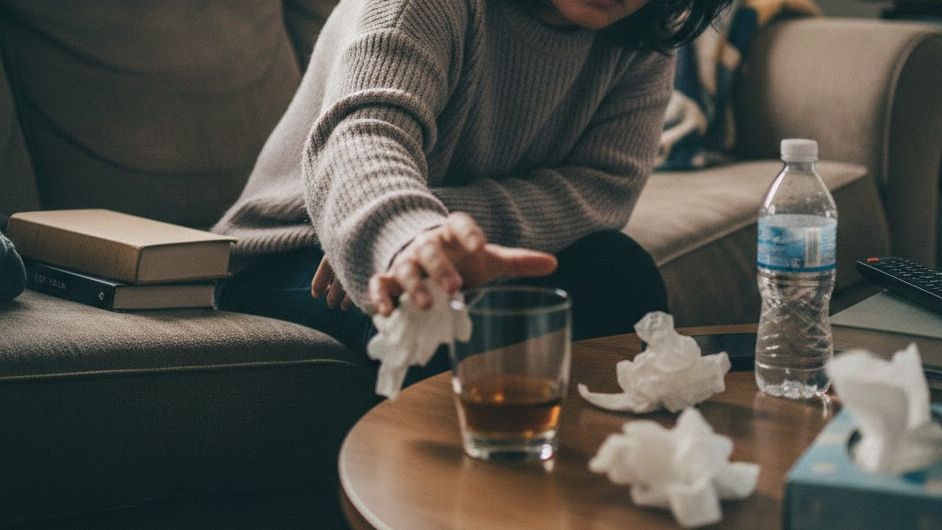 술잔을 잡으려는 이미지