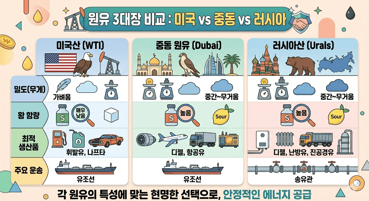 우랄유와 ESPO유의 특징 및 시장 영향력