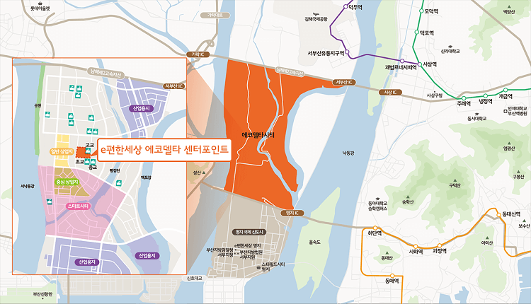 e편한세상 에코델타시티 센터포인트 입지