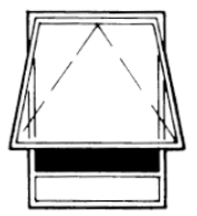 창문종류, 상부 고정 케이스먼트창