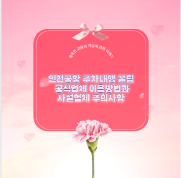 인천공항 주차대행 꿀팁 공식업체 이용방법과 사설업체 주의사항