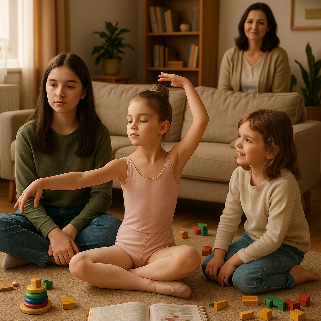 세자매와엄마의사진