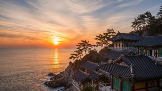  여수 향일암 전남 해돋이 명소 추천 해가 떠오르는 일출 이미지 