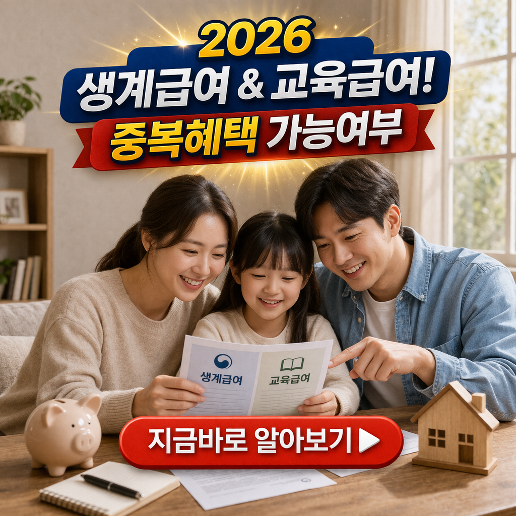 "생계급여 받는데 교육급여 또 신청해도 되나요?" 2026 중복 혜택 팩트체크