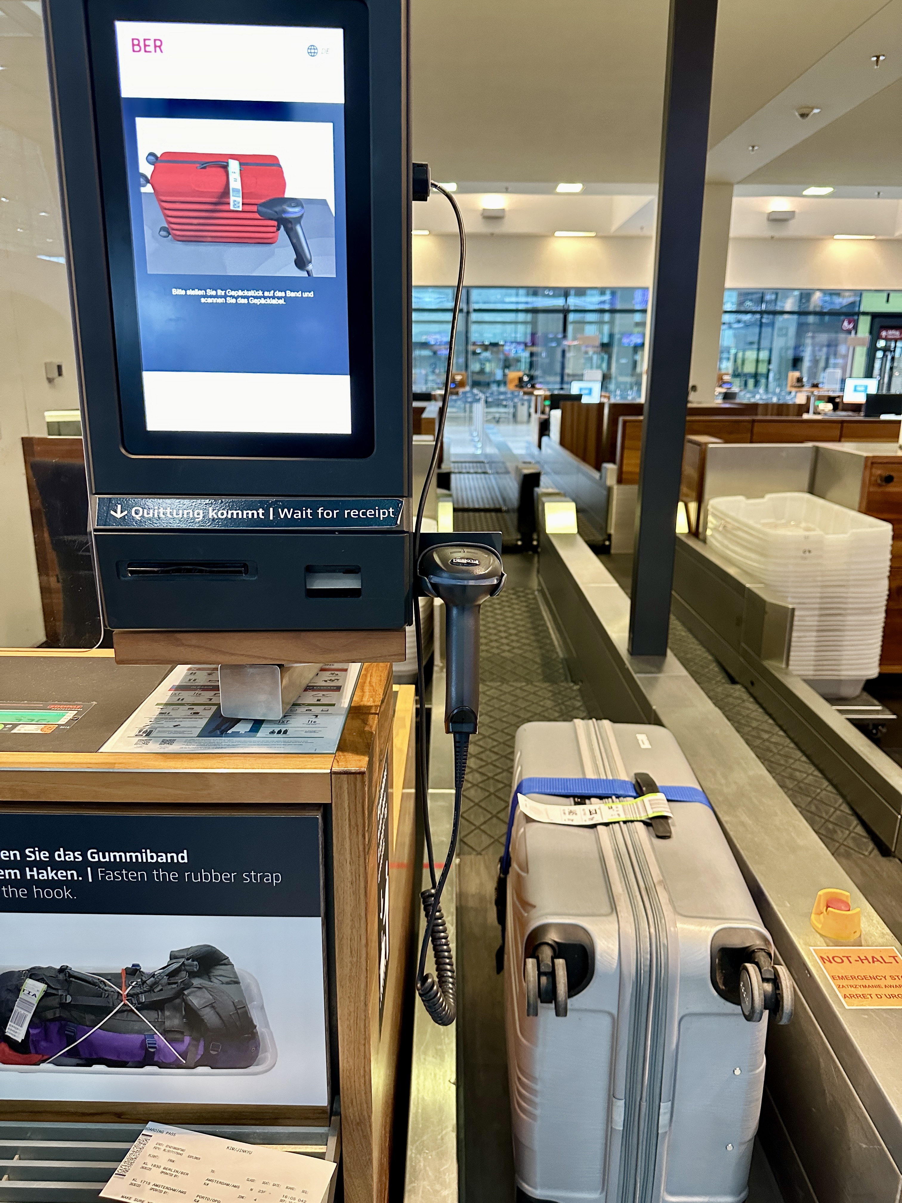 베를린공항 셀프체크인