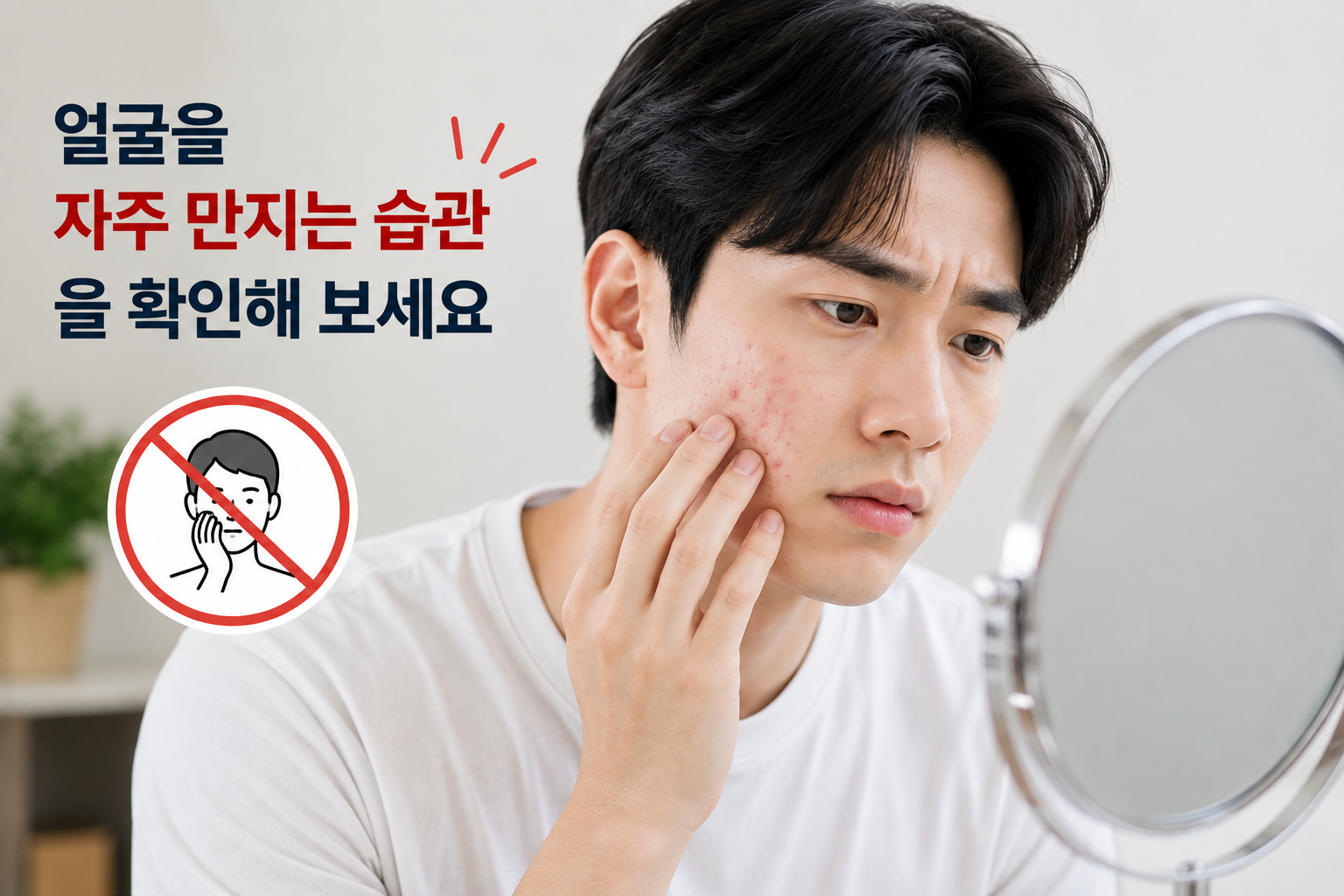 얼굴을 자주 만지는 습관을 확인해 보세요