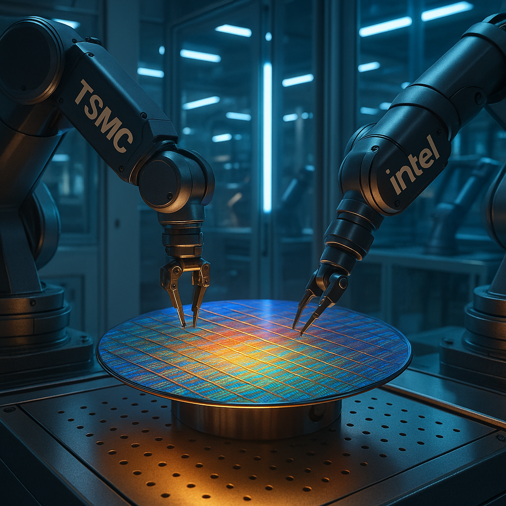 TSMC Intel 2nm 웨이퍼 생산 로봇 암