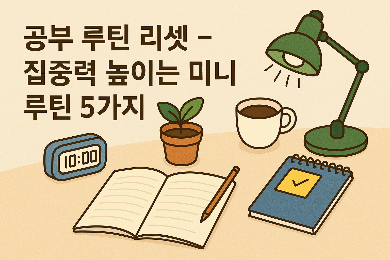 공부 루틴 리셋 &ndash; 집중력 높이는 미니 루틴 5가지
