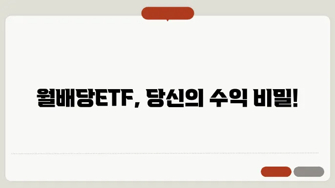 미국주식 월배당ETF 종류 정리