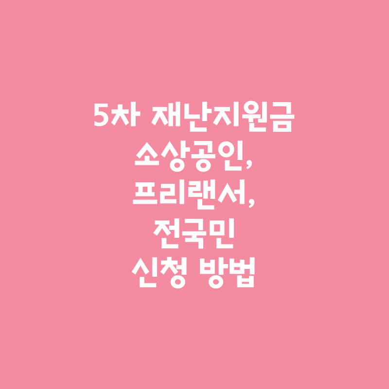 5차 재난지원금 썸네일