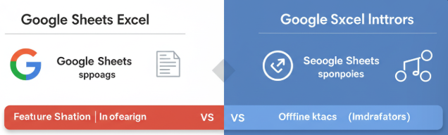 구글 스프레드시트와 엑셀 비교점