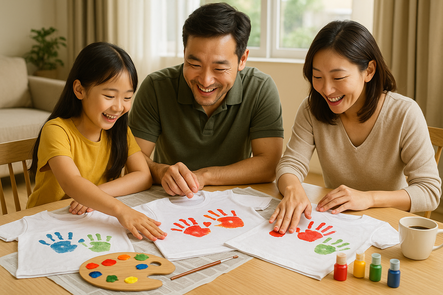 가족 손도장 티셔츠 만들기