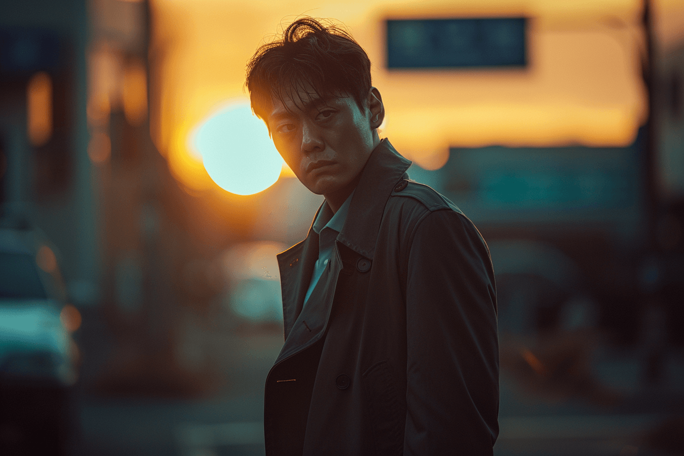 석양을-등지고-코트를-입고-서-있는-남성