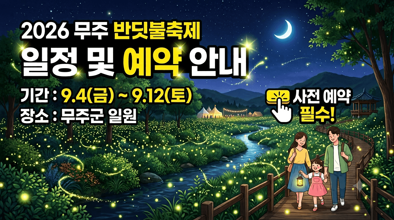 무주 반딧불축제 주차장 총정리