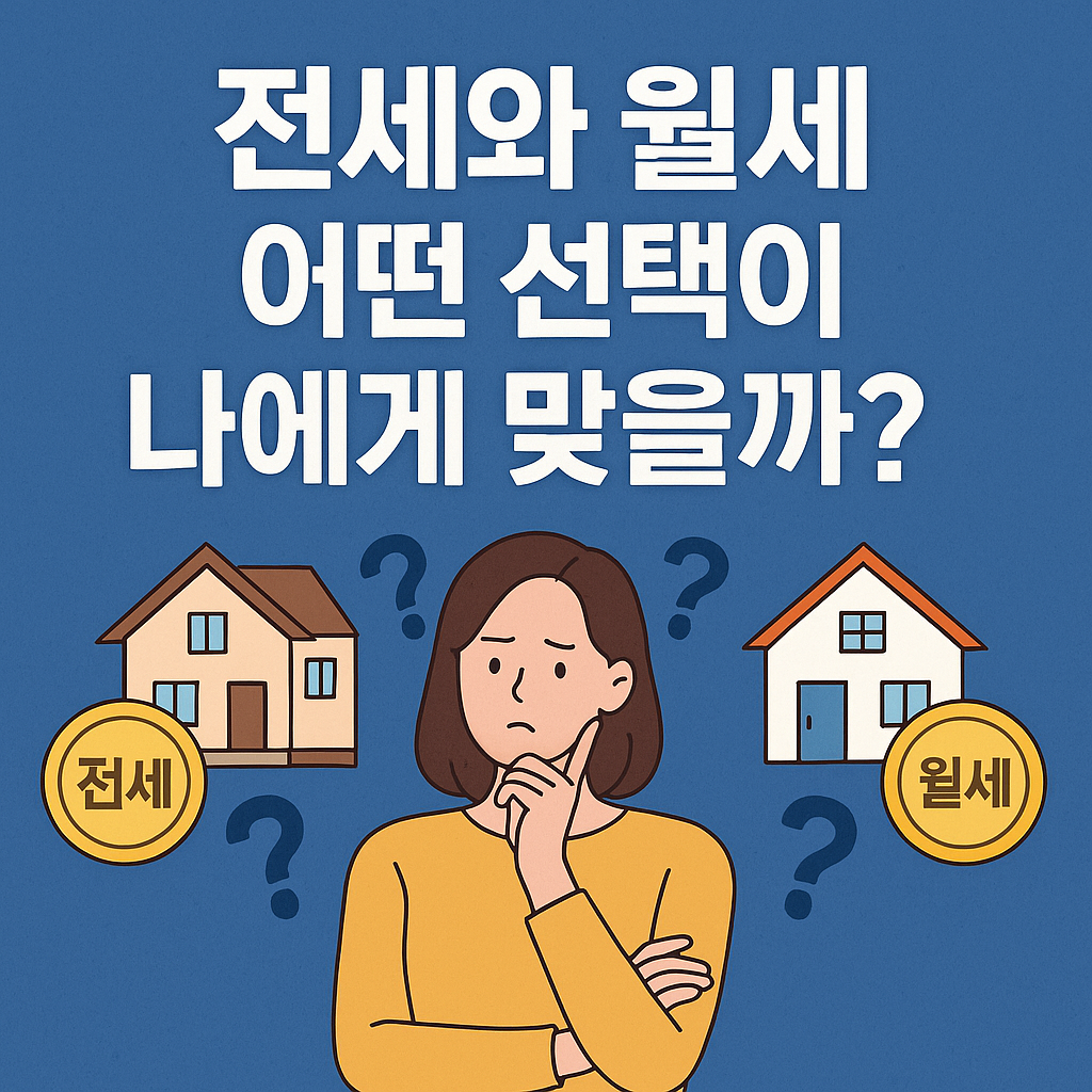 전세와 월세, 어떤 선택이 나에게 맞을까?2025년 최신 비교와 수리 책임까지 한 번에 정리