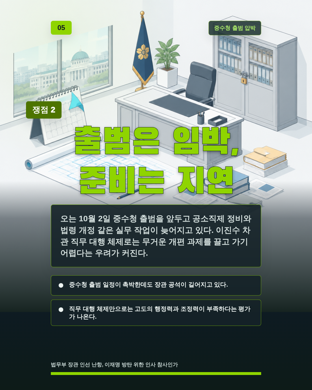 출범은 임박, 준비는 지연