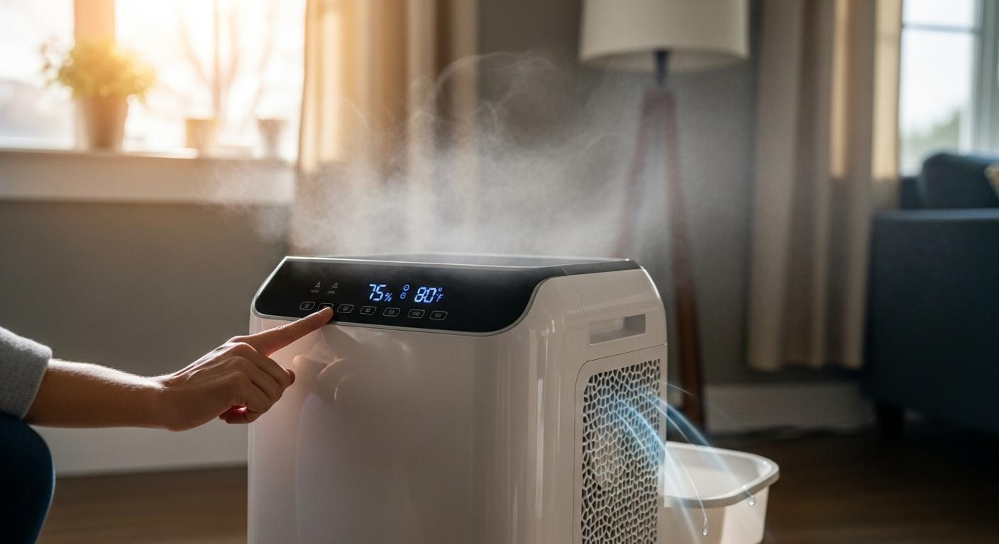 제습기 더운바람 해결