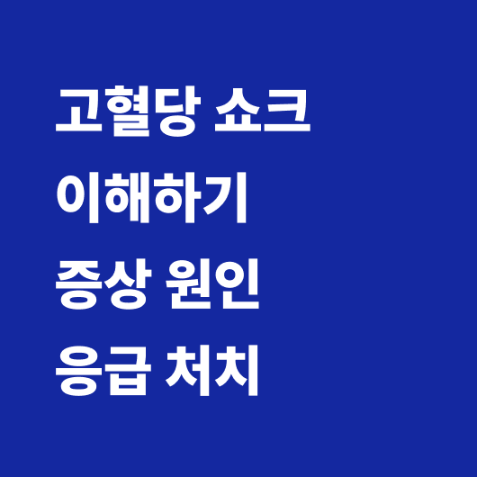 고혈당 쇼크