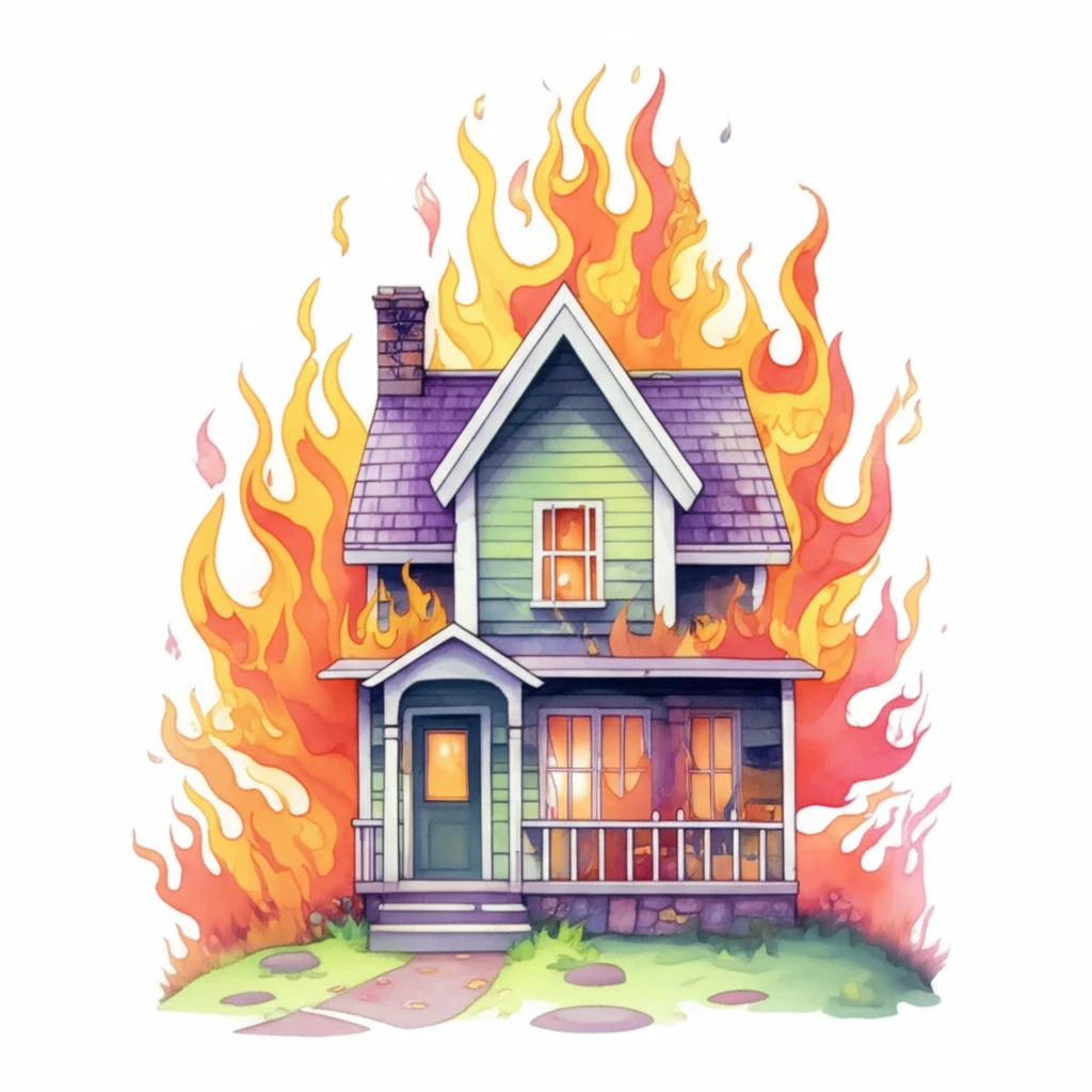 집에 불나는 꿈 해몽: 불길의 강도가