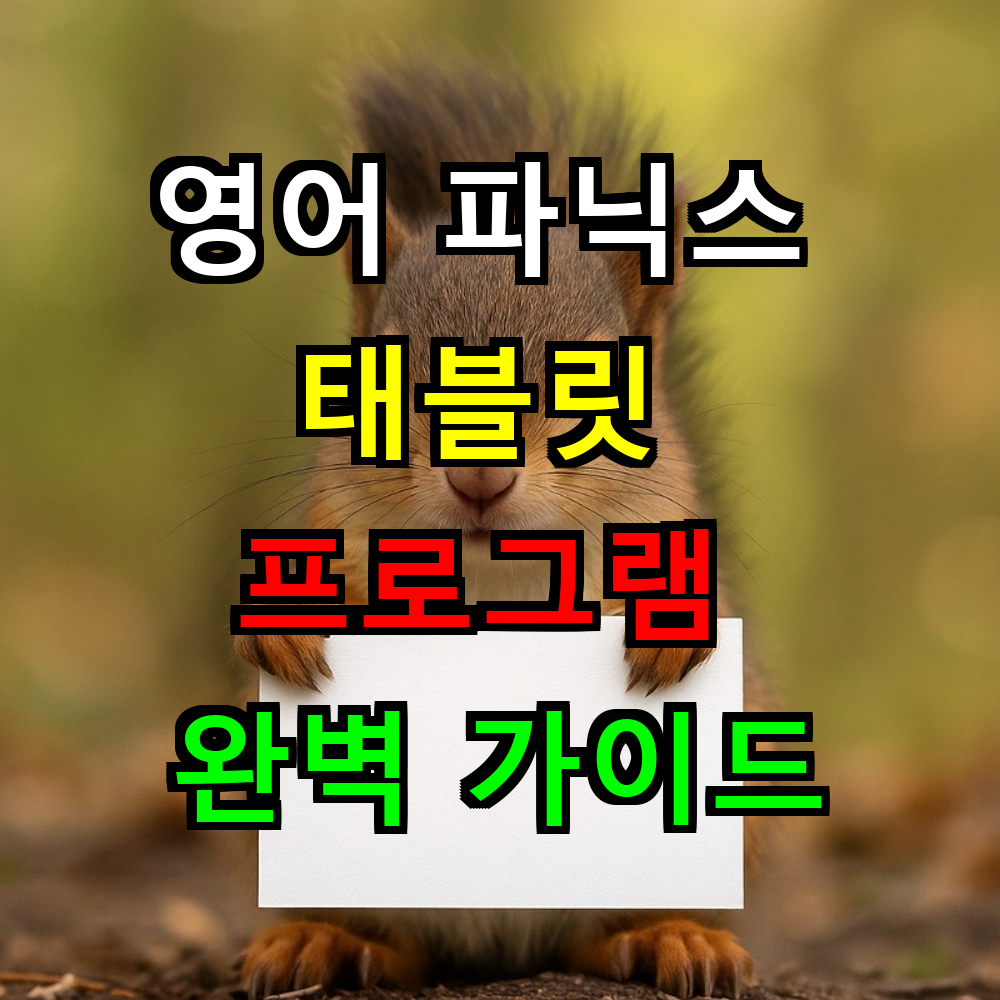 영어 파닉스 태블릿 프로그램 어떤게 좋을까? 완벽 가이드
