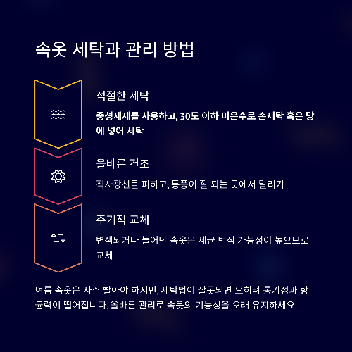 땀 걱정 없는 여름, 쾌적한 속옷 선택법 완벽 가이드