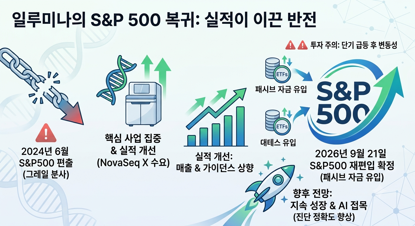 일루미나 주가 (실적, 재편입, 전망)