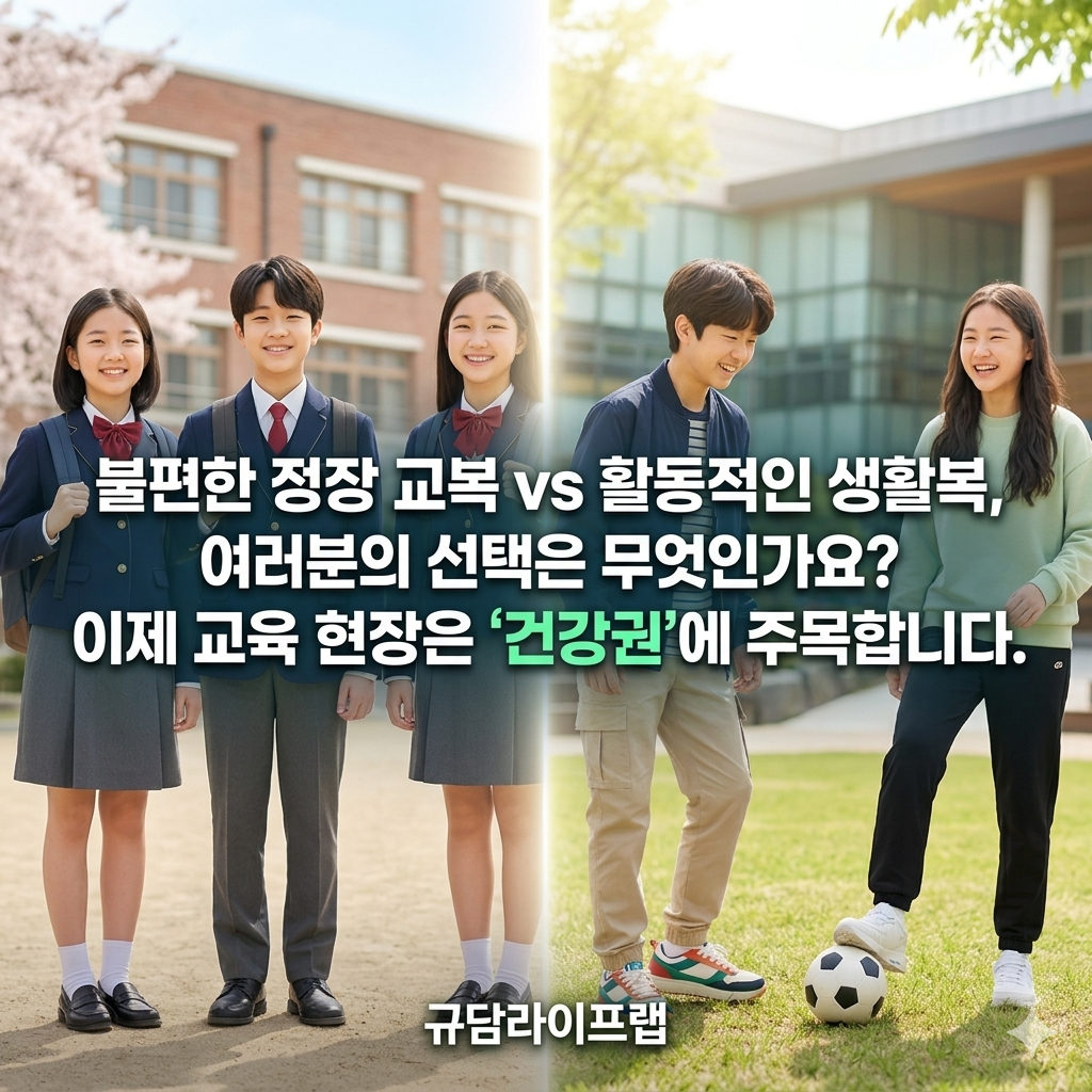 불편한 정장 교복 vs 활동적인 생활복