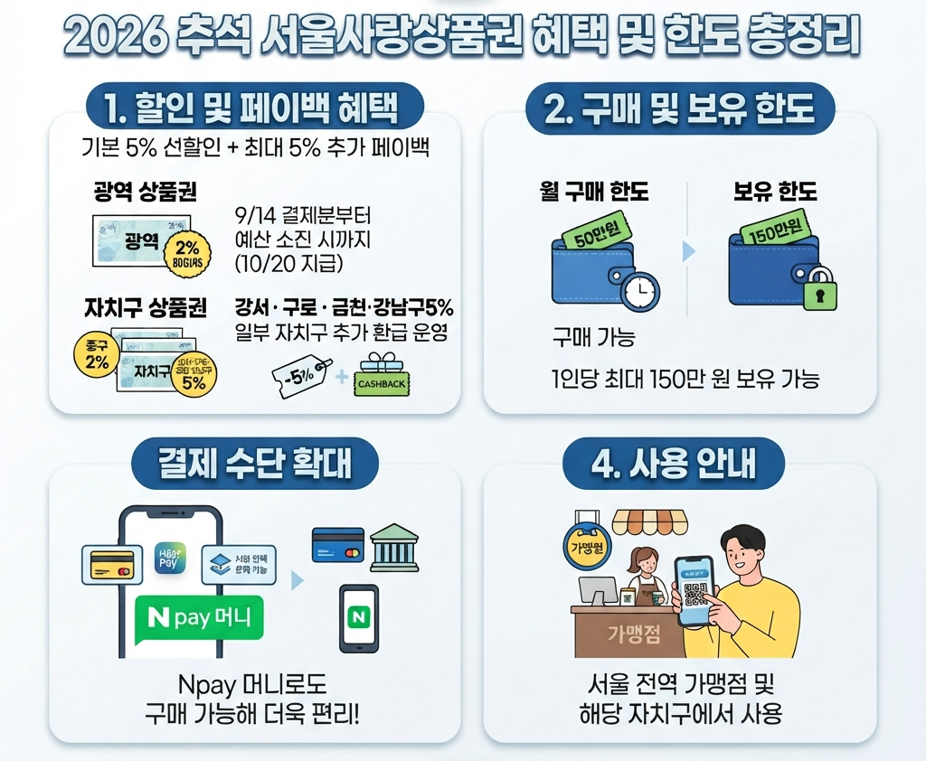 서울사랑상품권 혜택