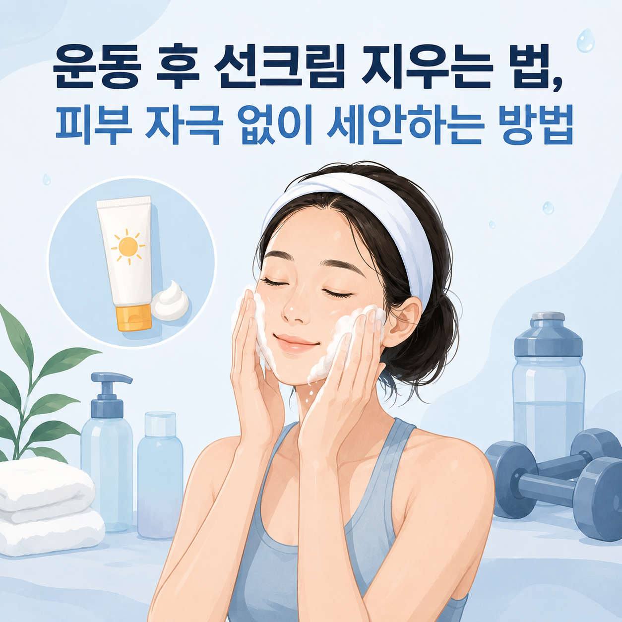 운동 후 선크림 지우는 법