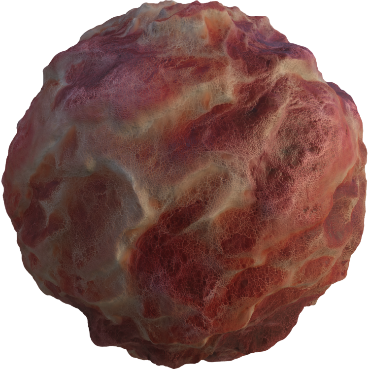 soft red foam flesh2 pbr texture sbsar
