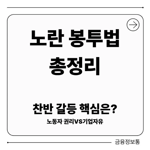 노란봉투법 제정 의미와 핵심 내용 총정리