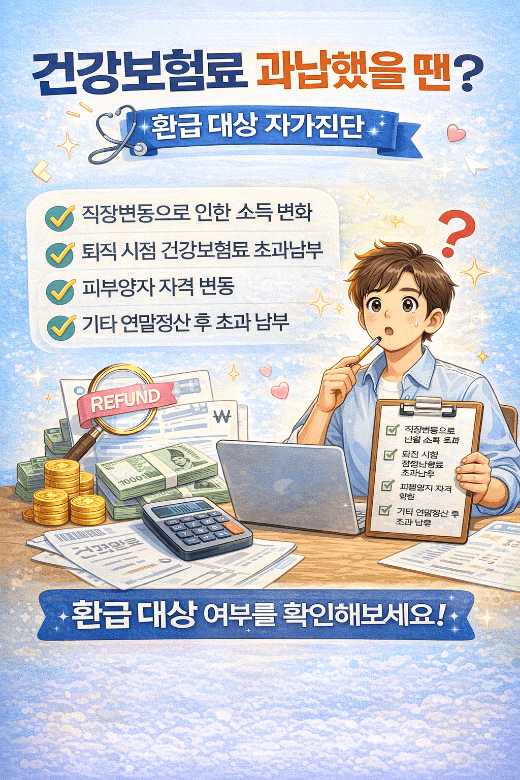 건강보험료 과납했다면? 환급 대상자 셀프 체크