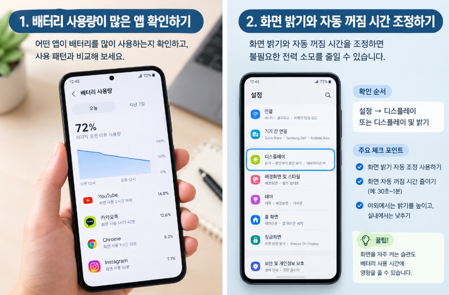 배터리 사용량이 많은 앱(이해를 돕기위한 이미지)