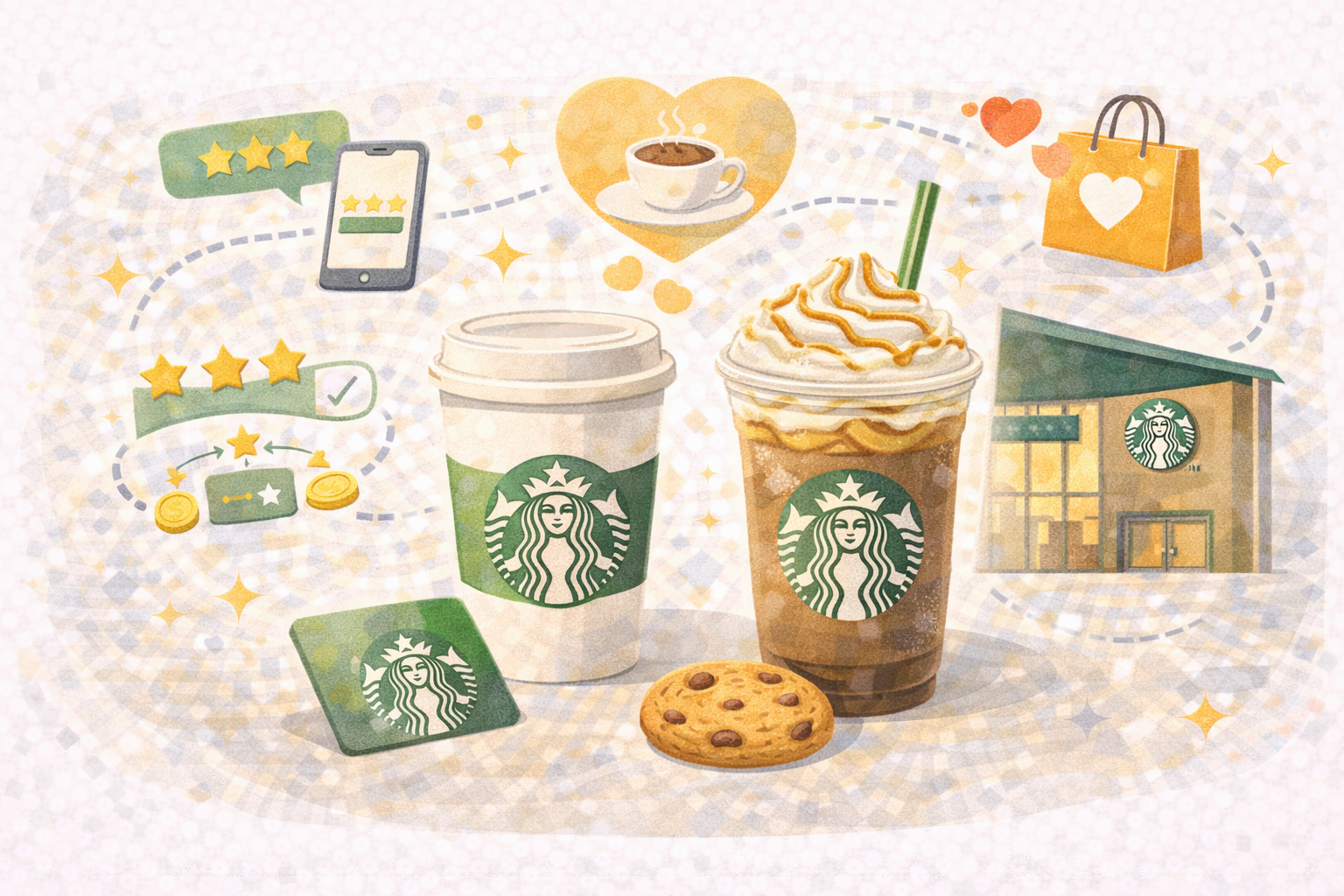 스타벅스 감성 마케팅을 표현한 이미지