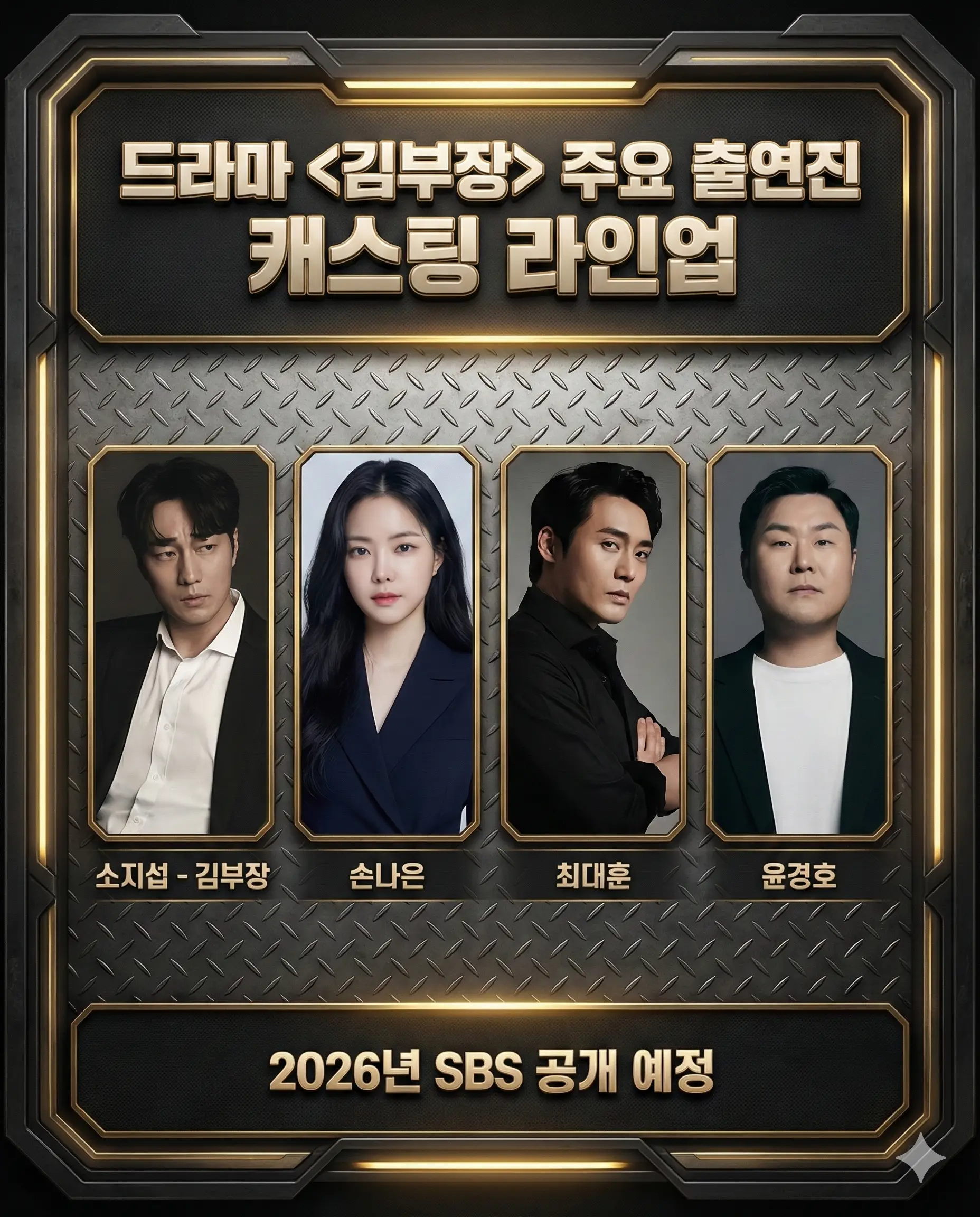 출연진의 가상 라인업 보드
