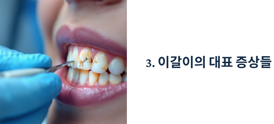 이갈이의 대표 증상들